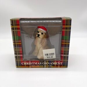 Sandicast Buff Cocker Spaniel Christmas Ornament Dog Figurine Holiday Decoration